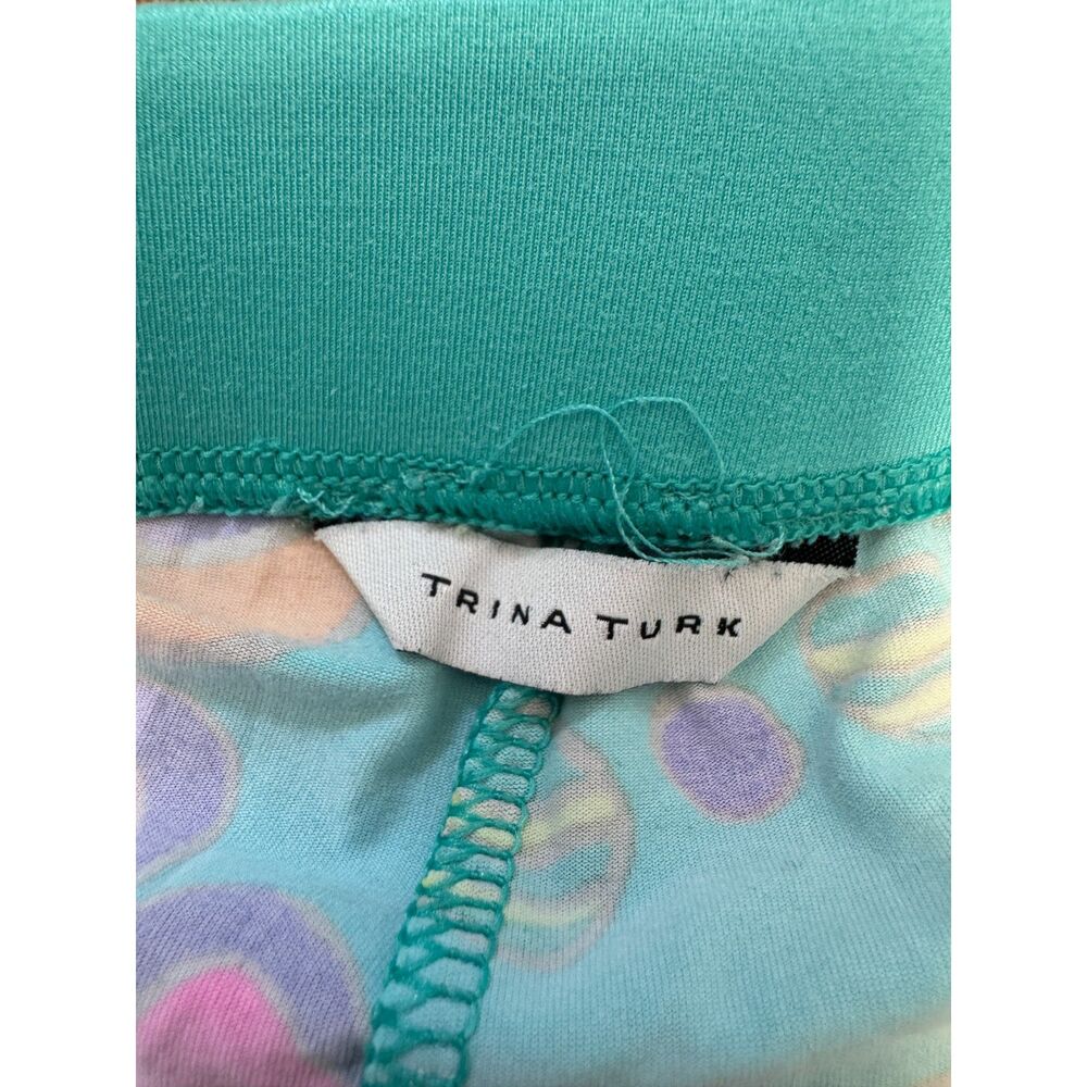 Trina Turk Colorful Wide Leg Pants | Retro Floral Print | Resort Boho | Size S/M - Picture 3 of 6